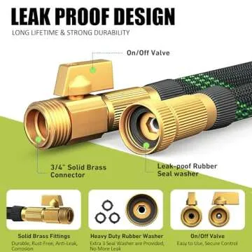 75 ft Flexible Water Garden Hose with 10-Pattern Spray Nozzle