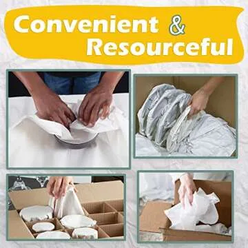 Packing Paper Sheets for Moving - 400 Newsprint Paper Sheets for packing supplies -12.5lb - 17" x 27" Moving Supplies Packing paper for Dishes and Glasses - Made in USA