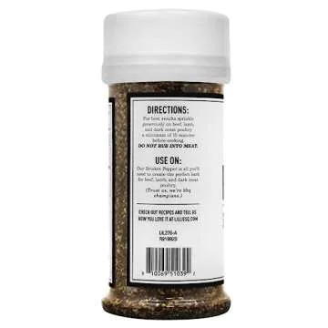 Lillie's Q Brisket Pepper BBQ Rub for Texas BBQ Flavor