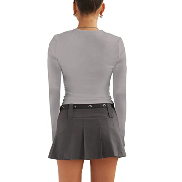 Hafailia Fitted Long Sleeve Shirt for Women Fashion