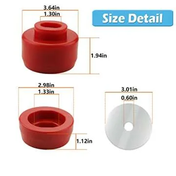 Body Mount Bushing Kit Fits for 1999-2014 Chevy Silverado & Sierra 1500/2500 2WD/4WD Polyurethane Body Cab Mounts Replace 7-141 Red (24PCS)