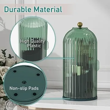 GAXmi Makeup Brush Holder 360 Rotating Waterproof Organizer