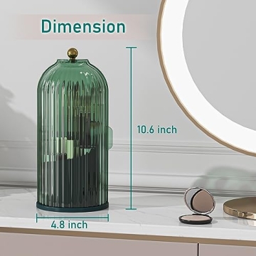 GAXmi Makeup Brush Holder 360 Rotating Waterproof Organizer