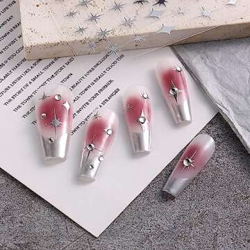 8 Sheets Star Nail Art Stickers for DIY Nail Decoration