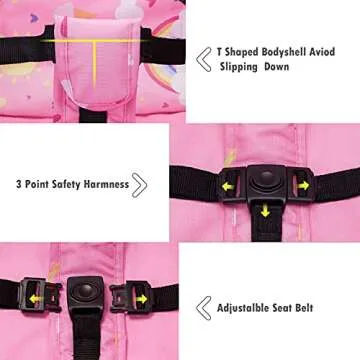 VEEYOO Travel Booster Seat: Portable Baby Chair for Dining