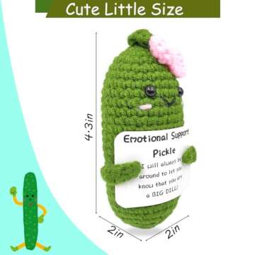 SIMXEHAY Emotional Encouraging Support Pickle,Funny Encouraging Pickle with Emotional Encouraging Ca...