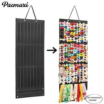 Baby Girl Hair Bows Holder, Hair Clips Storage Hanger For Ribbons, Hair Bows Organizer, Baby Hair Cl...