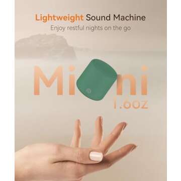 Dreamegg Travel White Noise Machine - Portable Sound Machine for Baby Adults, Travel Sound Machine for Sleep, 16 Nature Sound, Timer, White Noise Machine for Sleeping Gift, Pine