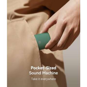 Dreamegg Travel White Noise Machine - Portable Sound Machine for Baby Adults, Travel Sound Machine for Sleep, 16 Nature Sound, Timer, White Noise Machine for Sleeping Gift, Pine