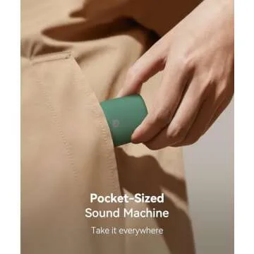 Dreamegg Travel White Noise Machine - Portable Sound Machine for Baby Adults, Travel Sound Machine for Sleep, 16 Nature Sound, Timer, White Noise Machine for Sleeping Gift, Pine