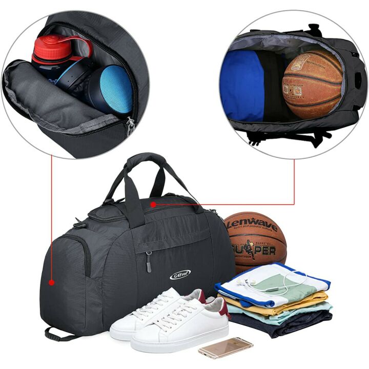 G4Free 40L Duffle Backpack for Travel and Gym