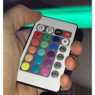 Modern Leather Upholstered Queen Bed with LED Lights