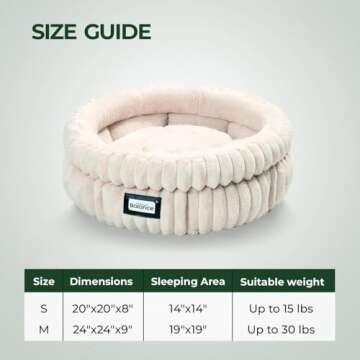 Soft Plush Cat Bed with Anti-Slip Bottom