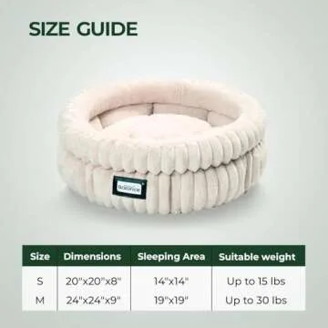 Soft Plush Cat Bed with Anti-Slip Bottom