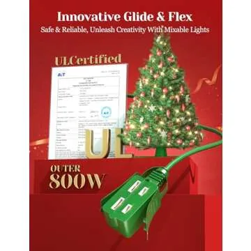 Musical Rotating Christmas Tree Stand【Patent Pending】, Anti-tilt Noiseless, Up to 9ft 120 lb Artificial Christmas Tree, 360 Degree Spinning Tree Stand With Remote, Built-In 3 Light Output Ports 800W