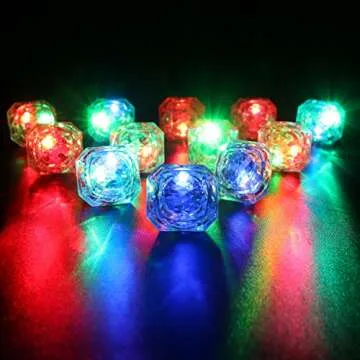 Konsait Flashing Led Light up Rings Bachelorette Party Favors Toys Grow in The Dark Party Suppiles Diamond Bling Rings for Birthday Weddings Bridal Shower Decorations (13pcs)