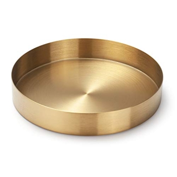 IVAILEX Gold Decorative Serving Tray for Home Decor