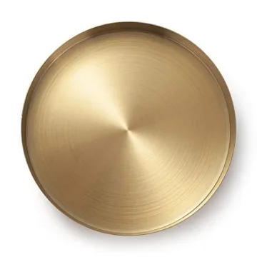 IVAILEX Gold Decorative Serving Tray for Home Decor