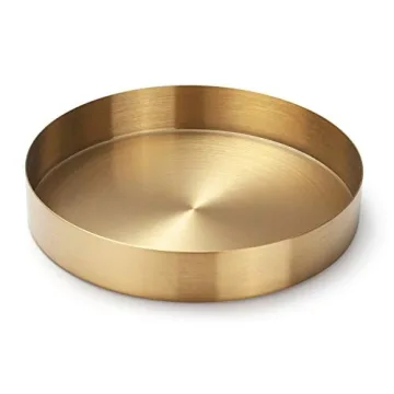 IVAILEX Gold Decorative Serving Tray for Home Decor