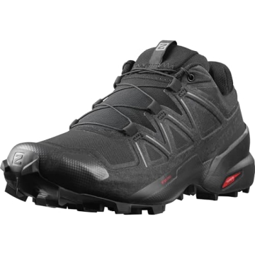 Salomon Speedcross 5 Trail Running Shoes for Men - Black/Black/Phantom Size 9