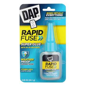 DAP RapidFuse All Purpose Adhesive, Clear, .85 Oz (7079800155)