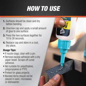 DAP RapidFuse All Purpose Adhesive, Clear, .85 Oz (7079800155)