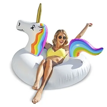 GoFloats Unicorn Pool Float Party Tube - Inflatable Rafts, Adults & Kids