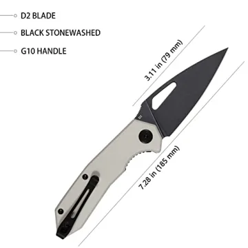 KUBEY Coeus KU122F Pocket Knife for Camping and Hunting