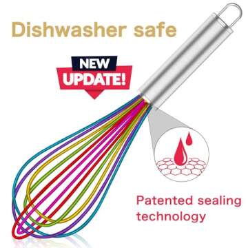 OYV Silicone Whisk Set of 3 for Nonstick Cookware