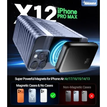 Compact 10000mAh MagSafe Wireless Charger for iPhone