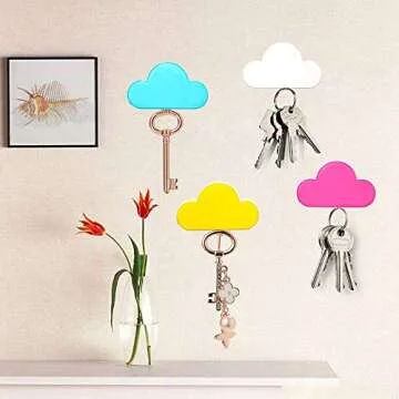 Blue Cloud Magnetic Key Holder - 2 Pack Stylish Organizer