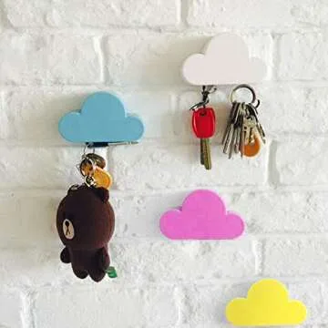 Blue Cloud Magnetic Key Holder - 2 Pack Stylish Organizer
