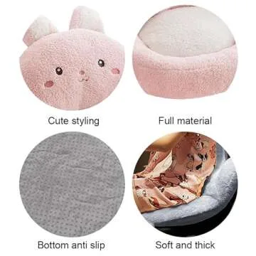 Cute Cartoon Gaming Chair Cushion Soft Cozy Back Support Chair Cushion Armchair Seat Cushion Comfortable Plush Seat Pad for Office Home Dormitory Relieves Back Coccyx Sciatica and Tailbone Pain Relief