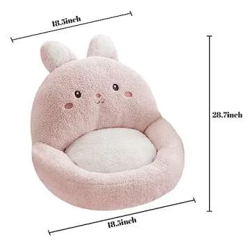 Cute Cartoon Gaming Chair Cushion Soft Cozy Back Support Chair Cushion Armchair Seat Cushion Comfortable Plush Seat Pad for Office Home Dormitory Relieves Back Coccyx Sciatica and Tailbone Pain Relief