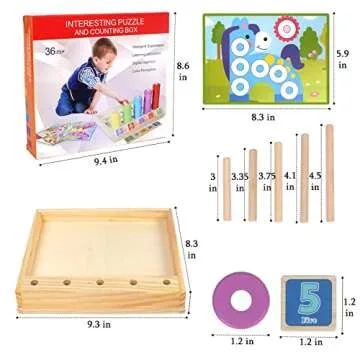 SANKUU Wooden Educational Math Toys for 3-6 Year Olds