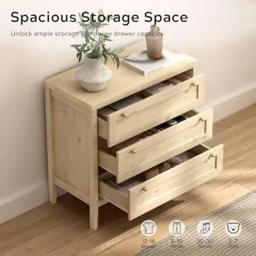 EYYTHUNG 3 Drawer Dresser Set for Modern Homes