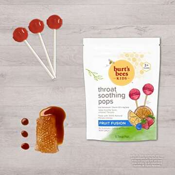 Burt's Bees Kids Throat Soothing Pops, Fruit Fusion, 15 Count