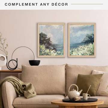 MCS Studio Gallery 16x20 Poster Frame Natural Woodgrain, Vertical & Horizontal Wall Hanging Large Picture Frame for Photos, Posters & Art Prints (2-Pack)