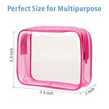 PACKISM Clear Makeup Bags - TSA Approved Travel Toiletry Set