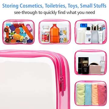PACKISM Clear Makeup Bags - TSA Approved Travel Toiletry Set