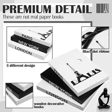 Wesiti Decorative Books with Resin Statue for Home Decor