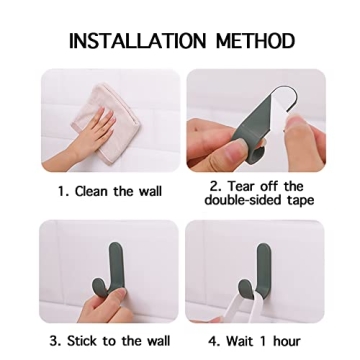 12 Pack Adhesive Decorative Wall Hooks for Home