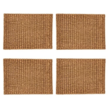 Saro Lifestyle Gold Woven Placemat Set 15 Inch Round