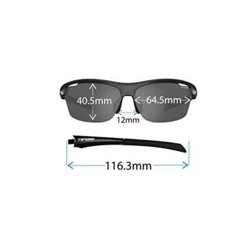 Tifosi Intense Sunglasses Gloss Black/Silver Mirror Smoke Lenses