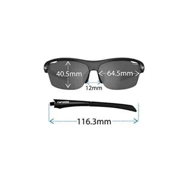 Tifosi Intense Sunglasses Gloss Black/Silver Mirror Smoke Lenses