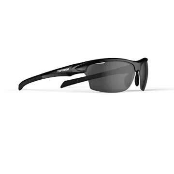 Tifosi Intense Sunglasses Gloss Black/Silver Mirror Smoke Lenses