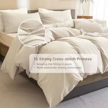 CozyTide Wheat Comforter Set for Queen Bed(90x90 Inch), 3 Pieces Solid Cotton Bedding Comforters & Sets, Soft Lightweight Fluffy Queen Bedding Set for All Season