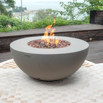 Roca Concrete Fire Pit for Outdoor Heating & Style