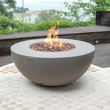 Roca Concrete Fire Pit for Outdoor Heating & Style