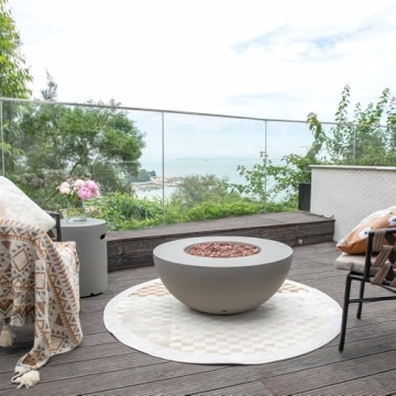 Roca Concrete Fire Pit for Outdoor Heating & Style